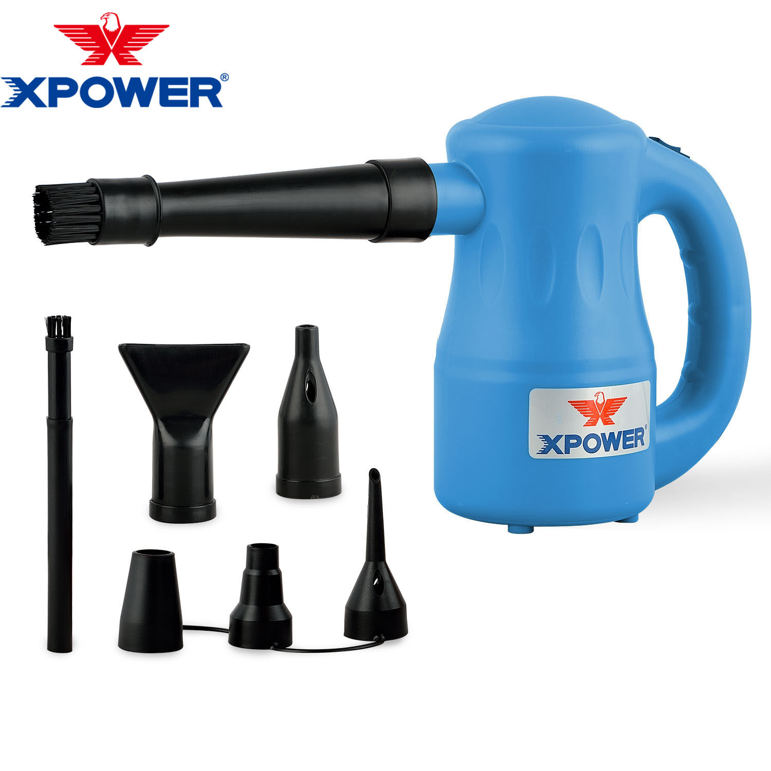 XPOWER Air Blower 550W Electric Air Blower Computer Cleaning Blower Dust Vacuum Cleaner Home Car Cleaner Mini Carbon Air Duster