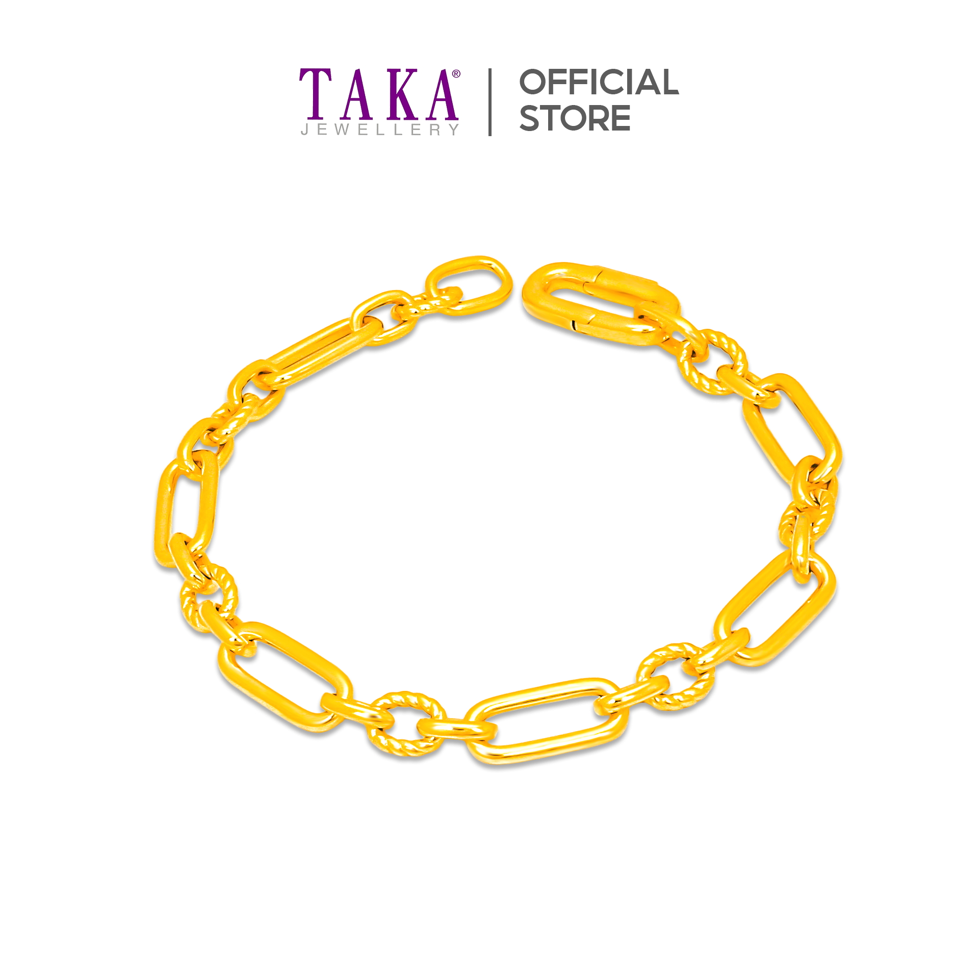 TAKA Jewellery 916 Gold Bracelet Links