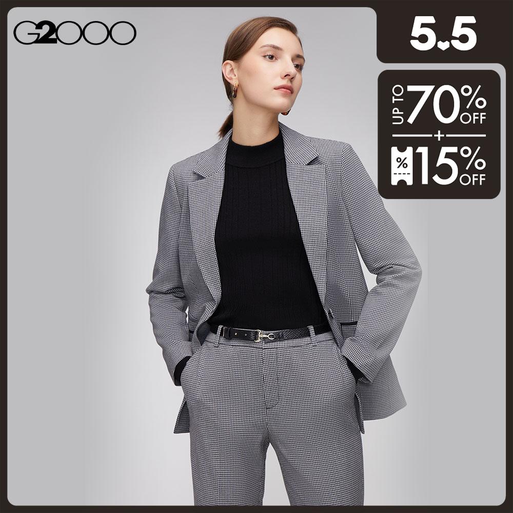 G2000 Women Single-Breasted Blazer with Asymmetric Pocket Details