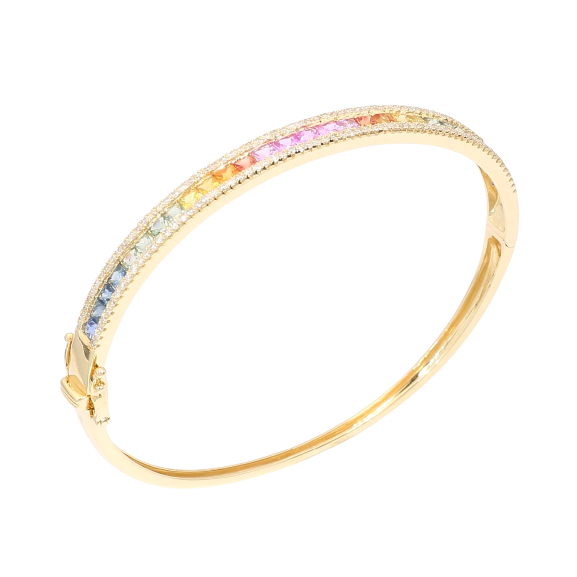 TAKA Jewellery Spectra Sapphire Diamond Bangle 18K